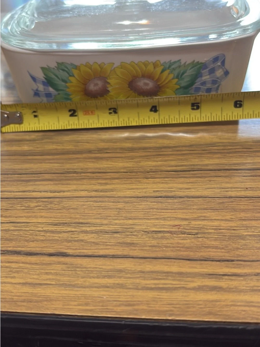 Corningware sunflower bowl with lid